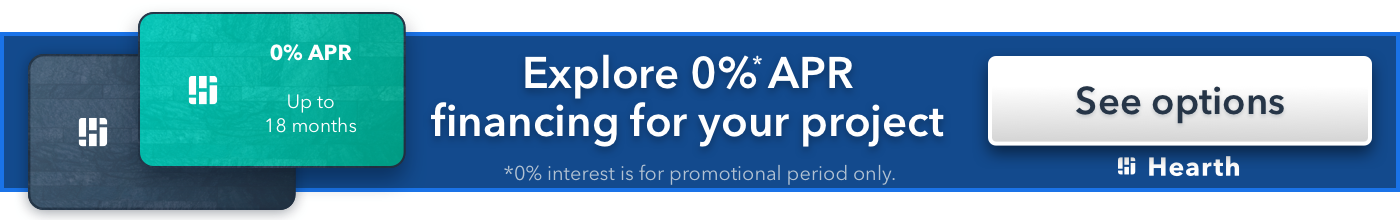 0% APR financing options